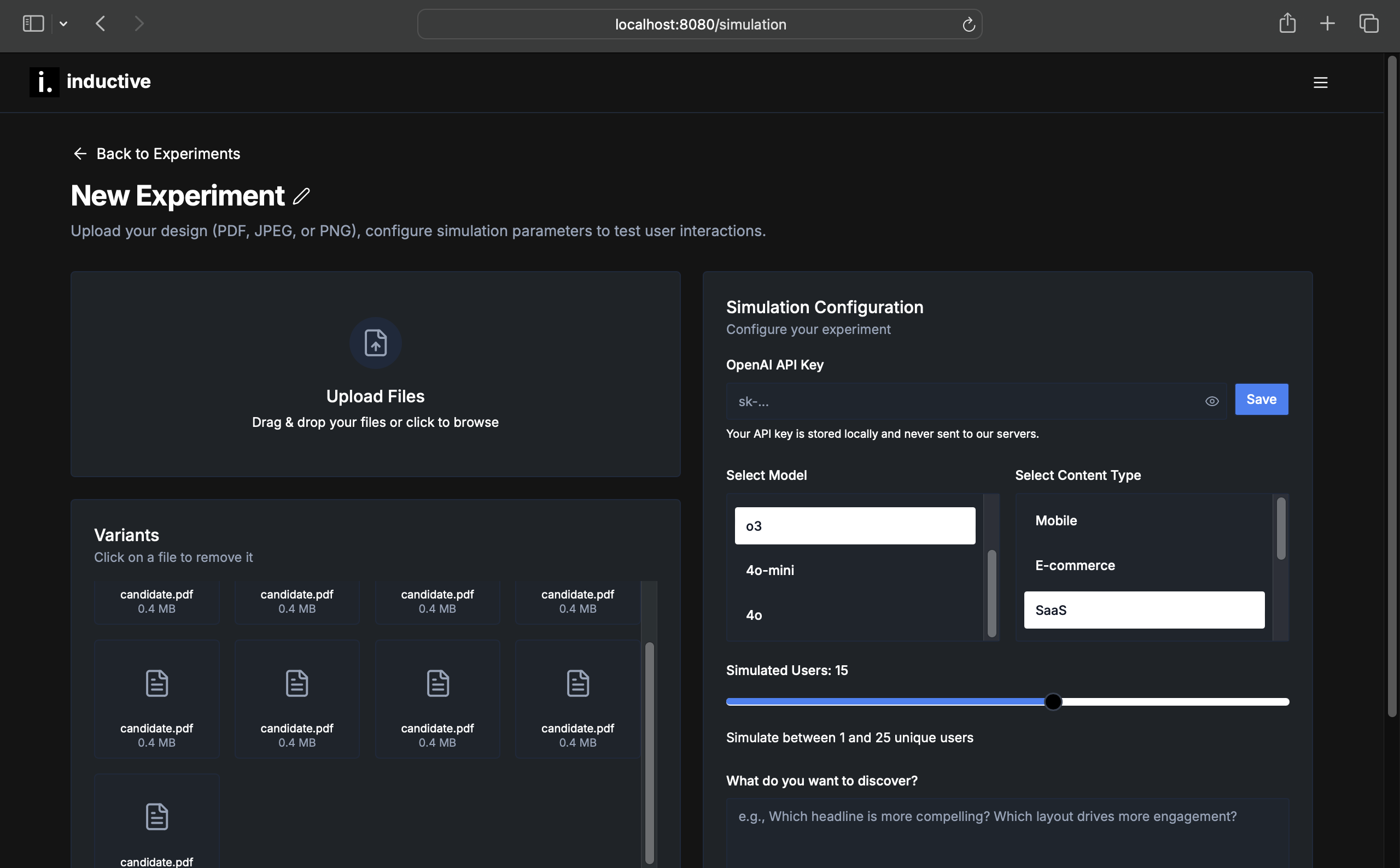 UX Testing Simulation Platform